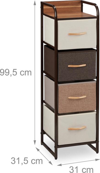 Produktbild Relaxdays Schubladenschrank (31 x 31.5 x 99.5 cm)