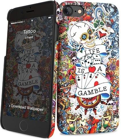 Produktbild I-Paint Hard Case Slim for iPhone 7/8/SE - Tattoo (Apple iPhone 7)
