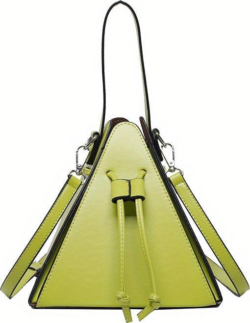 Immagine prodotto Only-Bags.Store Mini borsa con coulisse, borsa a tracolla in tinta unita, pochette in ecopelle