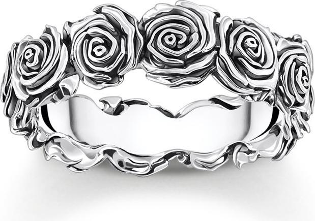 Immagine prodotto Thomas Sabo Ring Midnight Rose Silber (68, 925 Argento)