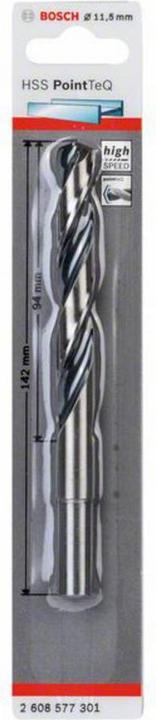 Productafbeelding Bosch Professional Zubehör Metalen spiraalboor HSS PointTeQ. DIN 338. met gereduceerde schacht. 11,5 mm (11,5 millimeter)