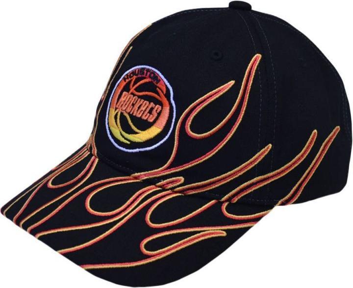 Produktbild Mitchell & Ness NBA Houston Rockets Flamez Strapback Cap - 6LUXMM20018 HROBLCK (One Size)