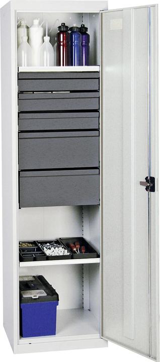 Stumpf Werkzeugschrank 2 Fachböden gesamt 5 Schubladen (50 cm, 180 cm)