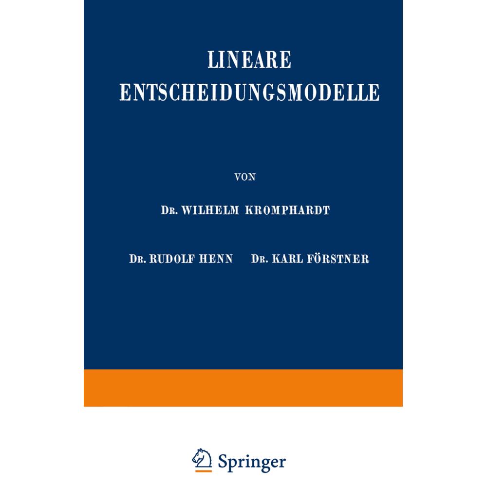 Thumbnail - Lineare Entscheidungsmodelle, Fachbücher