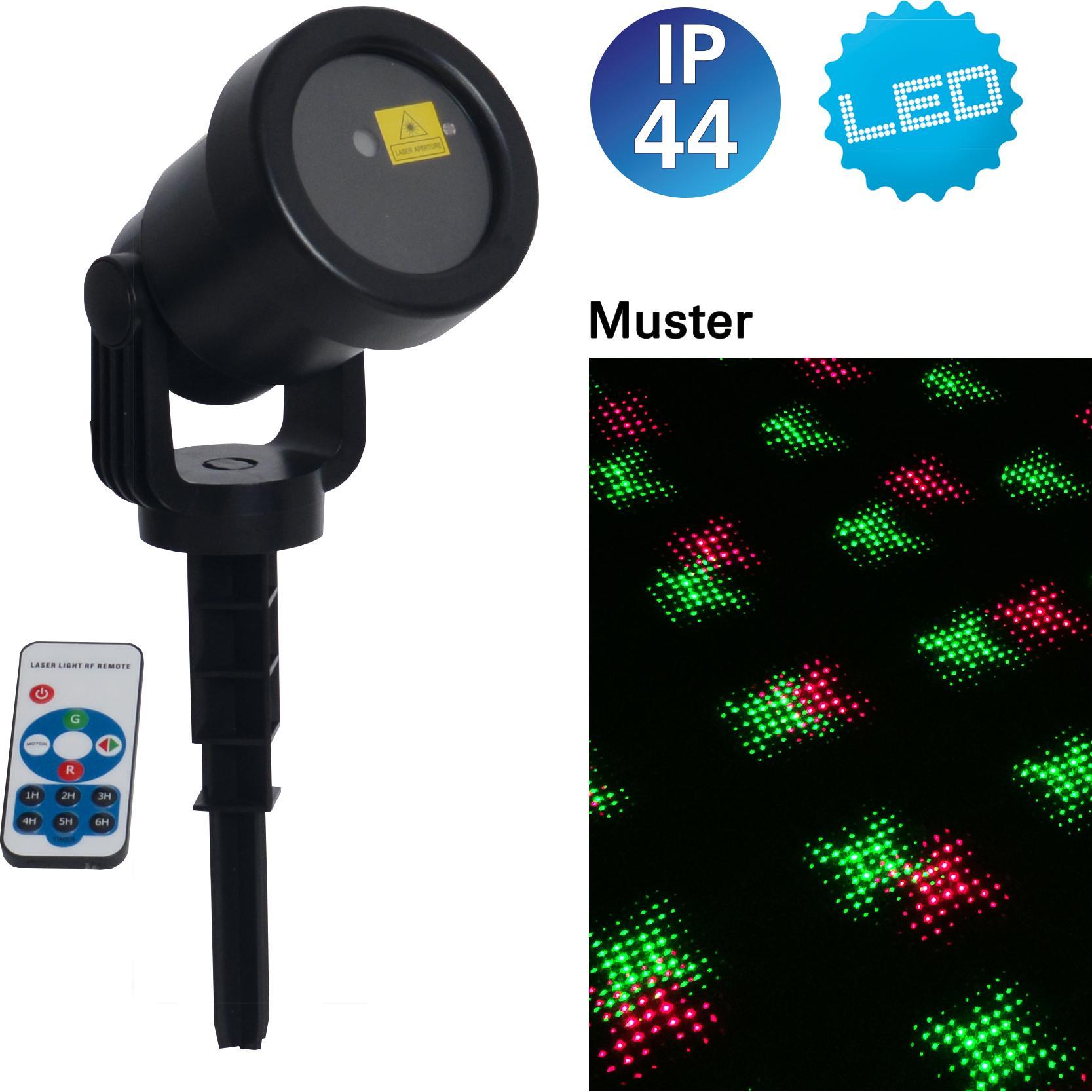 Thumbnail - Näve, Gartenbeleuchtung, Laser-Aussenerdspiess mit Projektor (IP44)