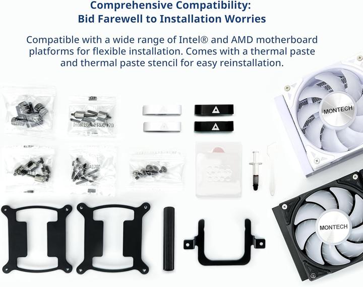 Actual product image Montech Hyper Flow ARGB 360 AIO, Black