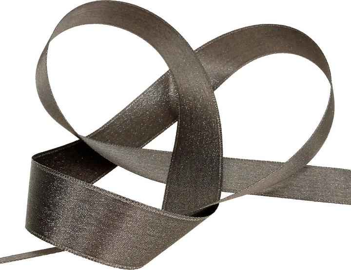 Actual product image Goldina Gift ribbon X-mas shimmer, 25 millimetres x 20 metres, grey-brown