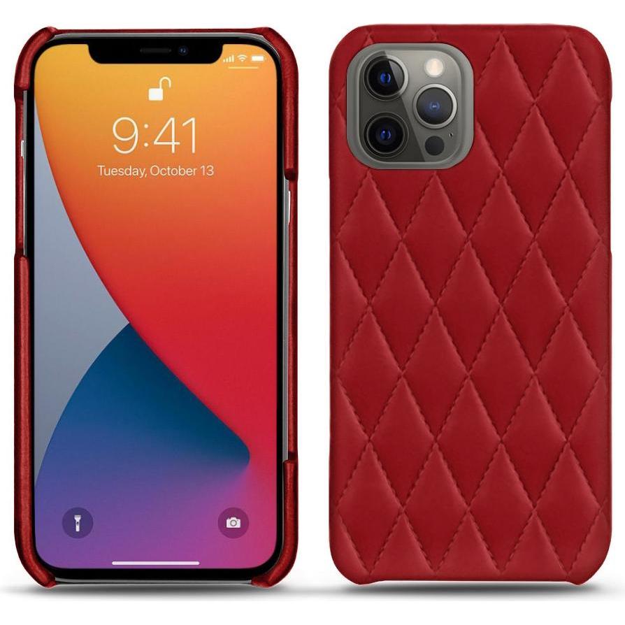 Noreve Lederschutzhülle (Apple iPhone 13 Pro), Smartphone Hülle, Rot