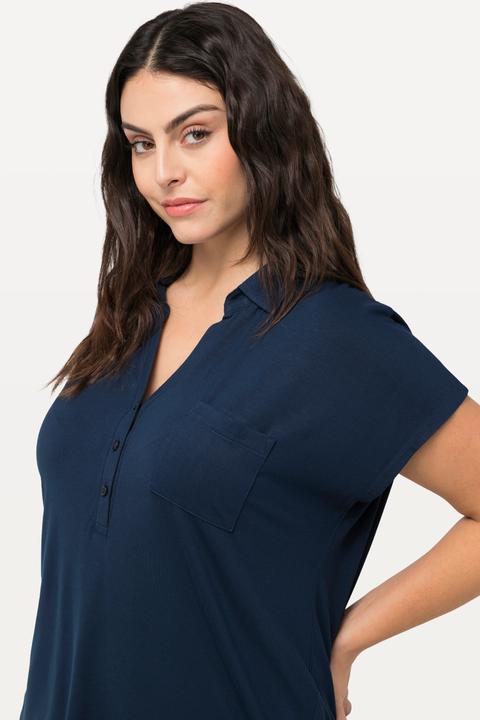 Produktbild Ulla Popken Pyjama, oversized, Zweiteiler, Hemdkragen, Halbarm (50, 52)