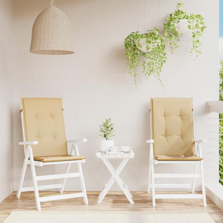 Produktbild VidaXL Hochlehner-Auflagen 2 Stk. Stoff (120 x 50 x 4 cm)