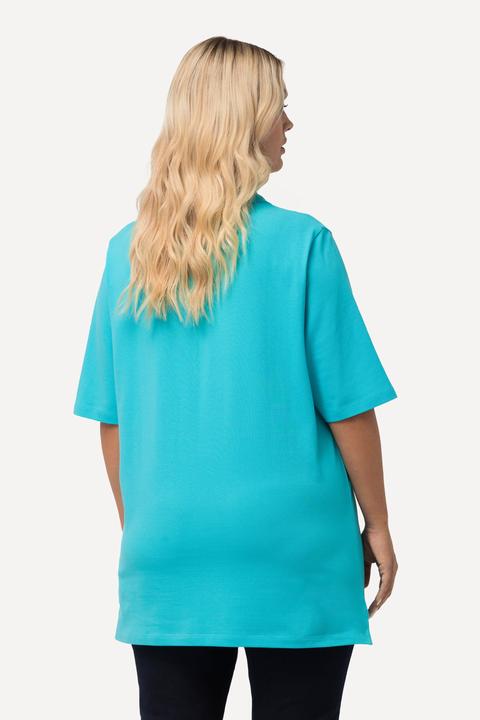 Produktbild Ulla Popken Poloshirt, Piqué, Polokragen, Samt-Knopfleiste, Halbarm (62)