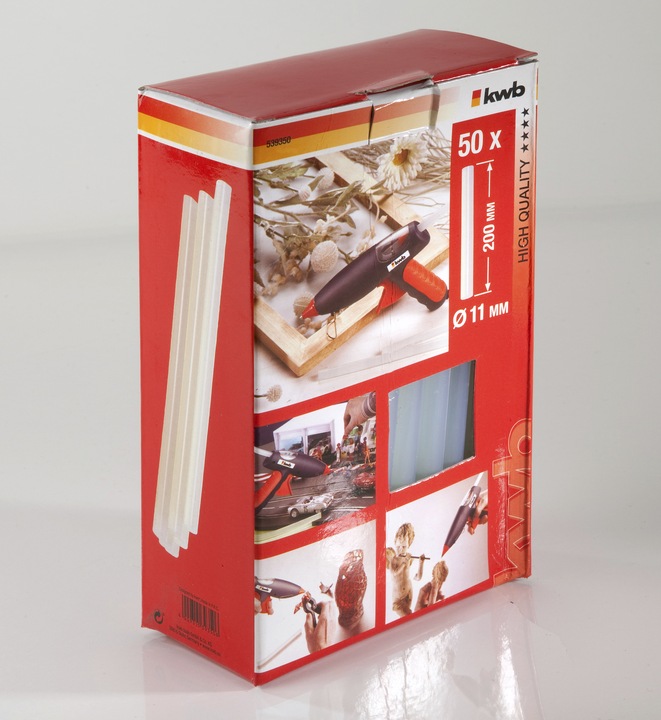 Produktbild kwb Heissklebesticks - 50 Stück Klebepatronen 11 mm X 200 mm