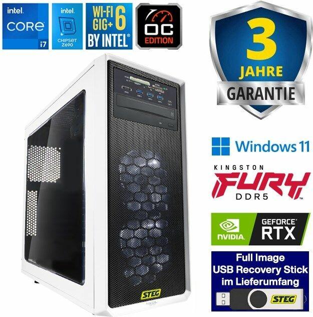 Produktbild STEG PC Pro Gaming 10 V (CH, i7KF, 16GB, 1TB SSD, 6TB HDD, RTX 3060, W11H) (Intel Core i7-12700KF)