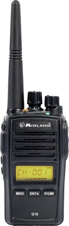 Actual product image Midland G18 Pro w. MA 25-M C1145.S1 PMR-portofoon
