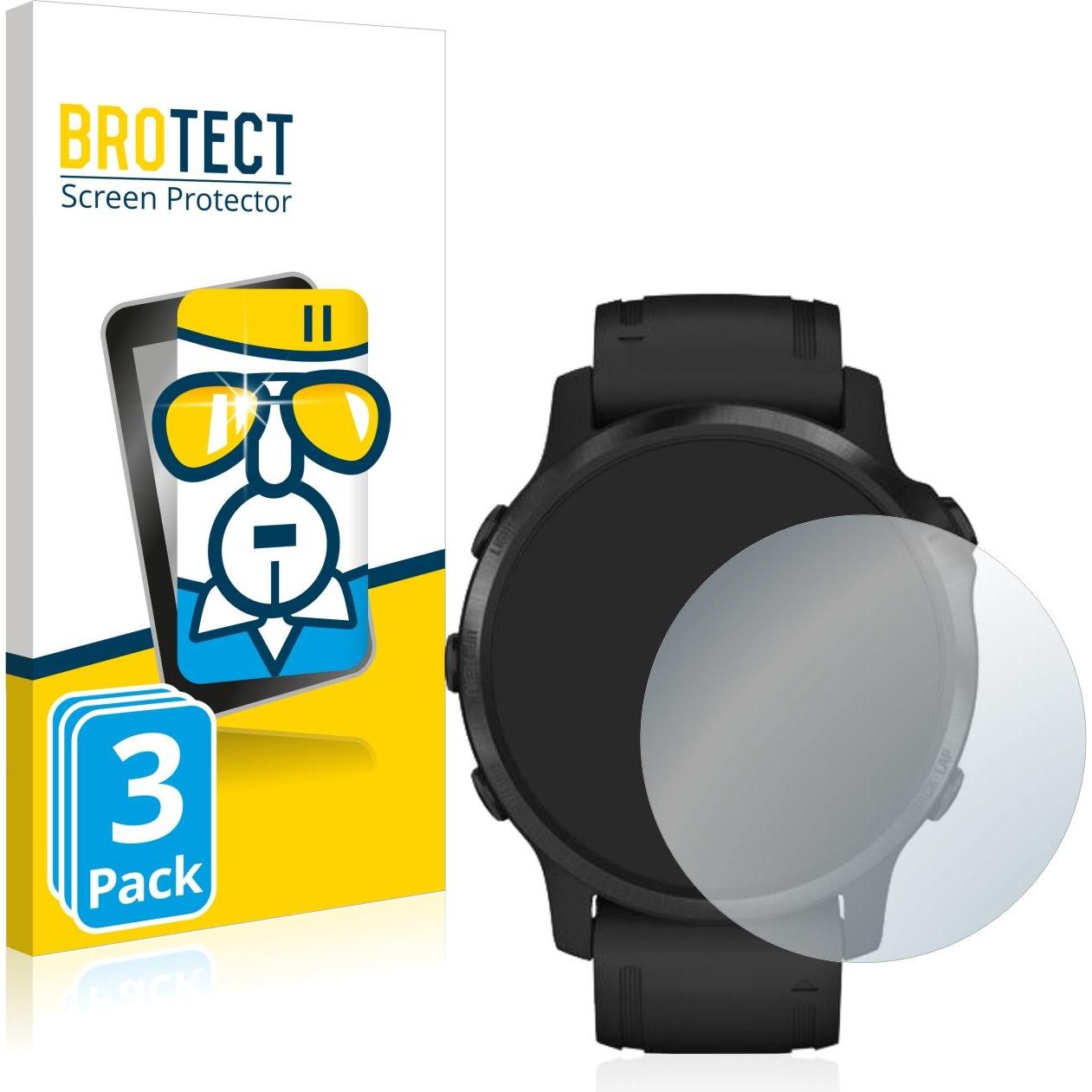 BROTECT Panzerglas Hartglas Displayschutz, Smartwatch Schutzfolie, Transparent