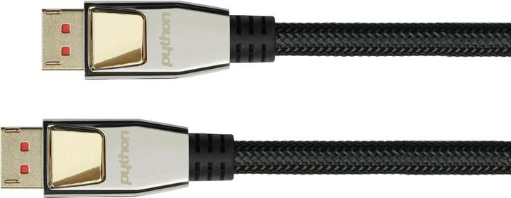 Actual product image Python Connection cable DisplayPort 1.4, 8K / UHD-2 @60Hz, full metal connector, gold-plated contacts (5 m)