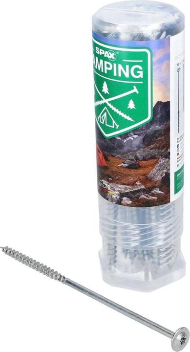 Produktbild Spax CAMPING SET: HI.FORCE 8x220, HI.FORCE 6x160, UNTERLEGSCHEIBEN, BIT T30, BIT