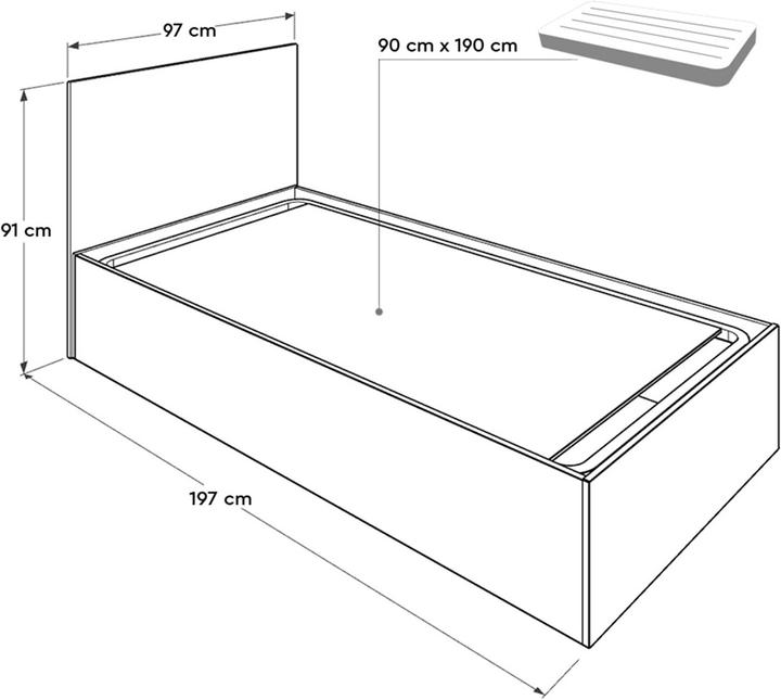 Produktbild Kalune Design Talia (90 x 190 cm)