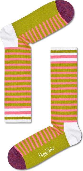 Happy Socks Neon Stripe Thin Crew Sock (Einzelpack, 41 - 46)