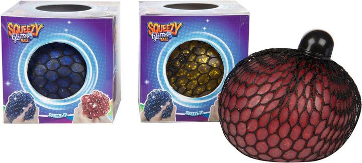 Toi-Toys Fun glitter squeeze ball in a net, 10 cm