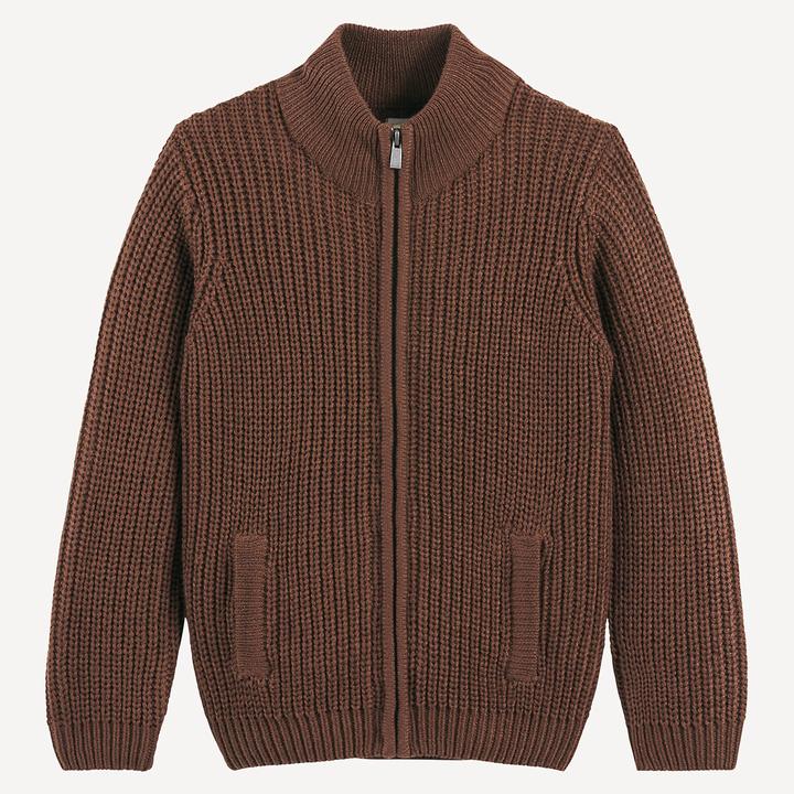 Actual product image La Redoute Collections Strickjack mit Reissverschluss und Stehkragen (128)