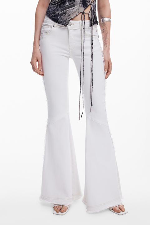 Actual product image Desigual White Cotton Flared Jeans (36)