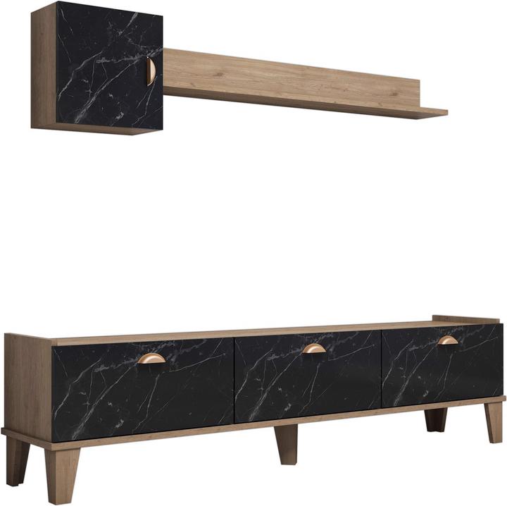Oak and marble