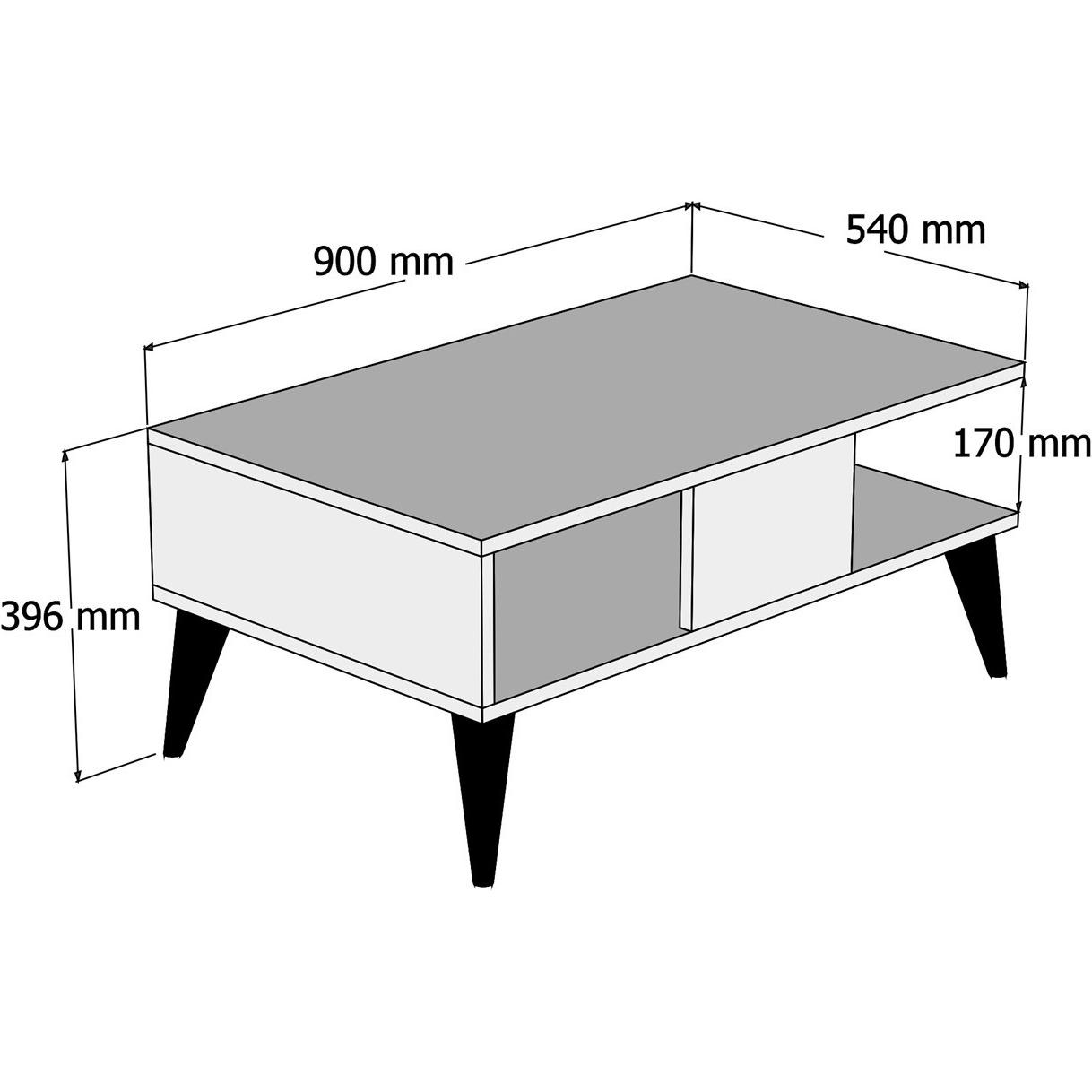 Thumbnail - Homitis, Couchtisch + Beistelltisch, Ember (90 x 39.5 x 54 cm)