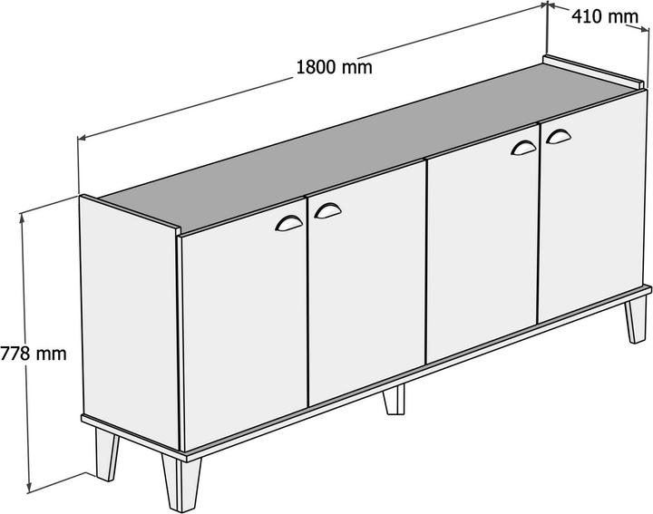 Produktbild Homitis Aniyah (182 x 41 x 82 cm)