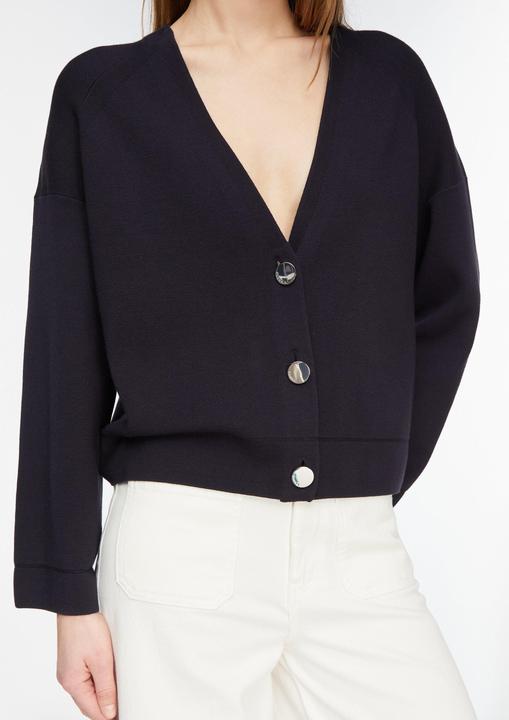 Produktbild Comma Moderner Half-Milano V-Neck Cardigan mit Signature-Knöpfen (32)