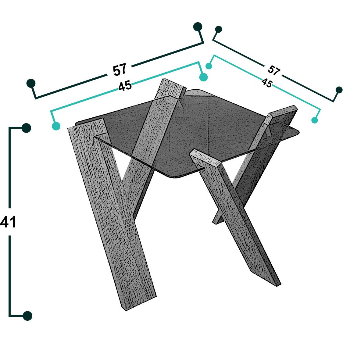 Thumbnail - Hanah Home, Couchtisch + Beistelltisch, Judah (57 x 41 x 57 cm)