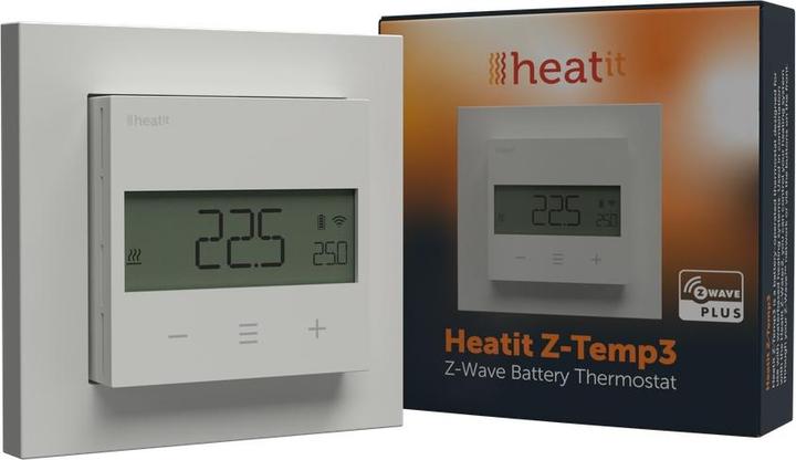 Heatit Z-Temp3 battery-operated thermostat 800 series (white RAL 9003)