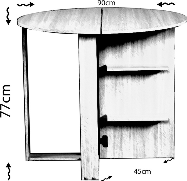 Image du produit Hanah Home Bradley (90 x 77 x 45 cm)