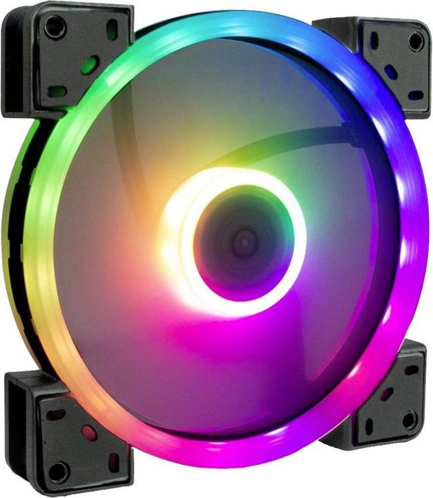 Produktbild Intertech Inter-Tech Argus RGB-Fan Set RS-14 Computergehäuse Ventilator 14 cm Schwarz (140 mm, 3 x)