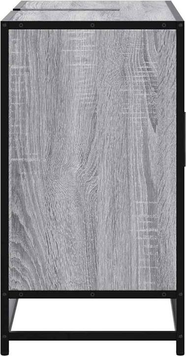 Produktbild vidaXL Waschbeckenunterschrank Grau Sonoma 80x33x60 cm Holzwerkstoff (80 x 33 x 60 cm)
