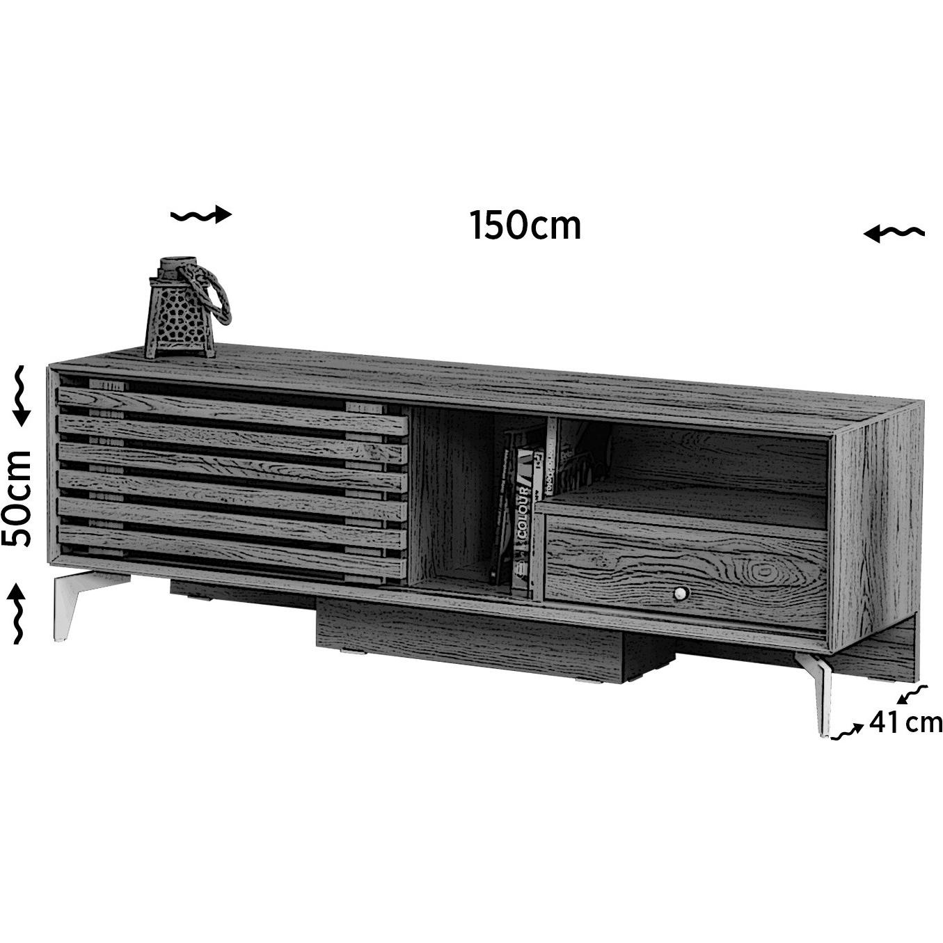 Thumbnail - Hanah Home, TV Möbel, Lilian (150 x 50 x 41 cm)