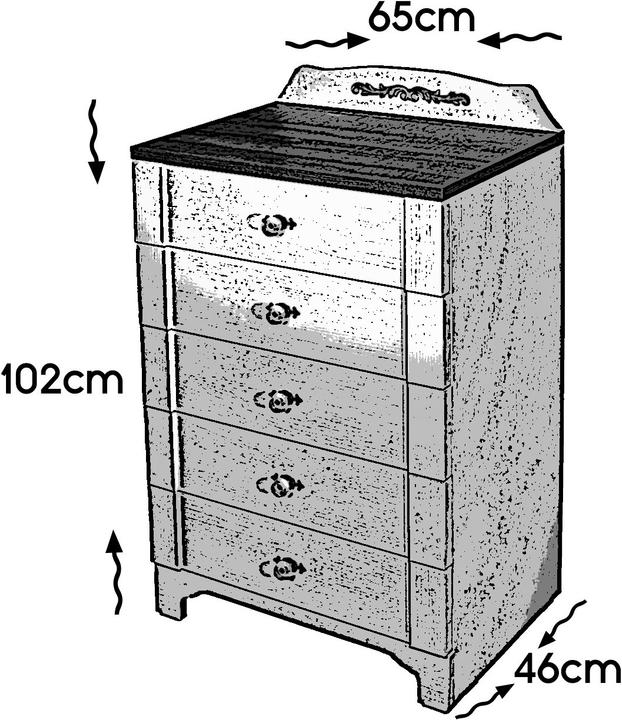 Produktbild Hanah Home Jacqueline (65 x 46 x 102 cm)