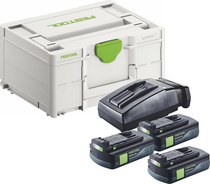 Actual product image Festool Energy set 3x BP 18 Li 3.0 C battery 18 V 3.0 Ah / 3000 mAh Li-Ion ( 3x 577658 ) + TCL 6 (18 V)