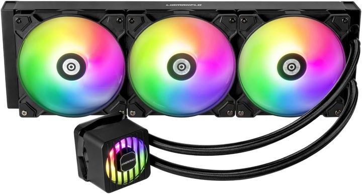Actual product image Enermax LIQMAXFLO 420mm CPU AIO liquid cooler - Xtreme double chamber pump - VRM water block ARGB