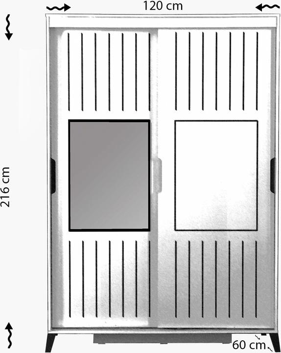 Produktbild Hanah Home Mathias (120 x 60 x 216 cm)
