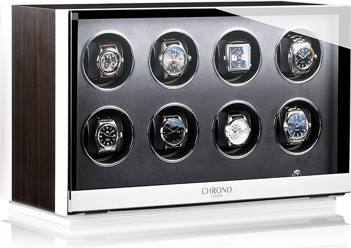 Chronovision Uhrenbeweger Ambiance VIII - Ebony Seidenmatt / Weiss Seidenmatt (8x)
