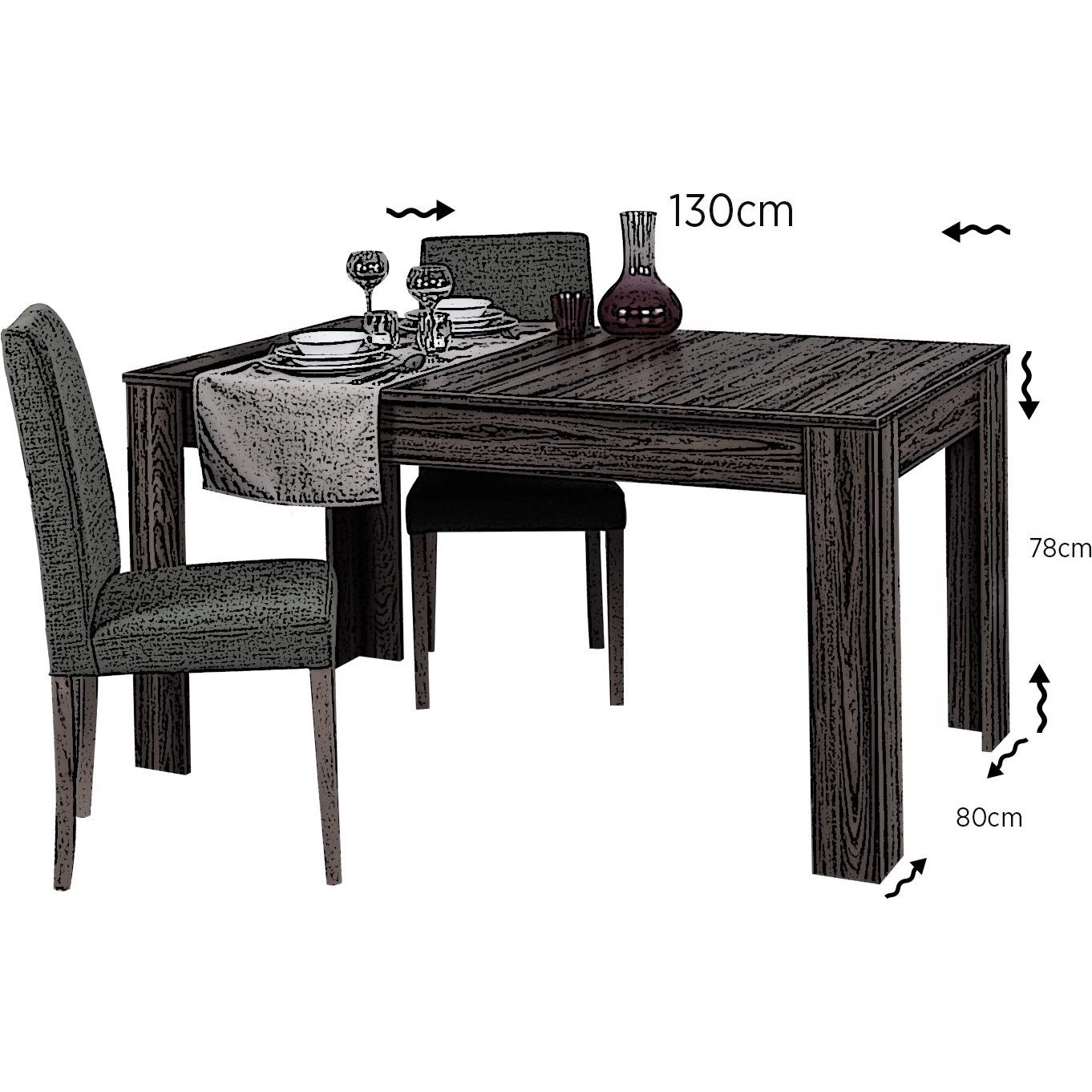 Thumbnail - Hanah Home, Esstisch, Kennedi (130 x 78 x 80 cm)