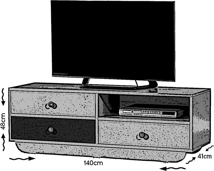 Actual product image Hanah Home Koa (140 x 41 x 48 cm)