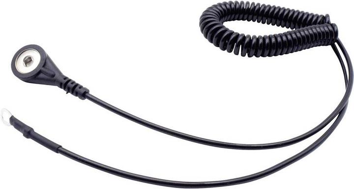 Produktbild Quadrios ESD-Erdungskabel 1.80 m Druckknopf 4 mm, Ringkabelschuhanschluss