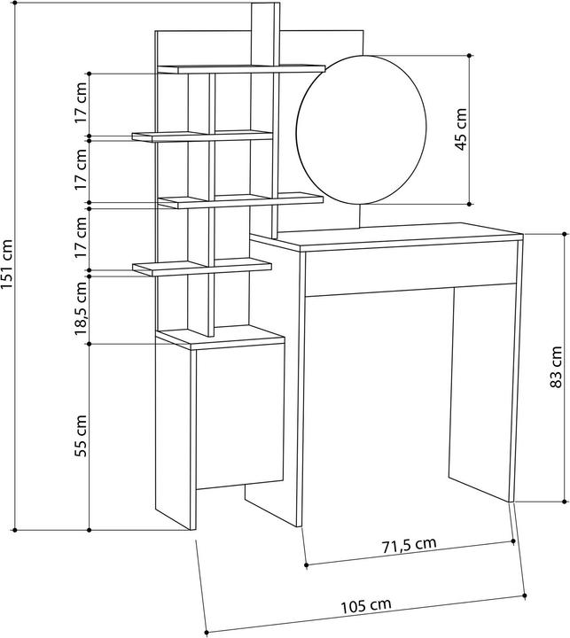 Actual product image Skye Decor Aila (105 x 35 x 151 cm)