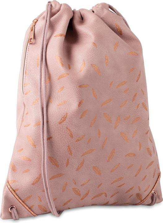 Roost Borsa da ginnastica con zip 23x1x40cm 500557 Oro notte, rosa tenue