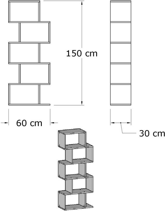 Actual product image Kalune Design Jacqueline (60 x 30 x 150 cm)