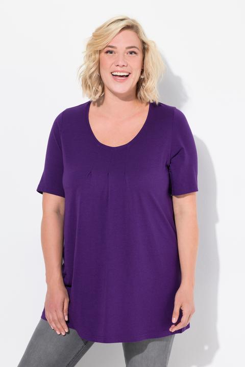 Actual product image Ulla Popken Essential Front Pleat Tee (54)
