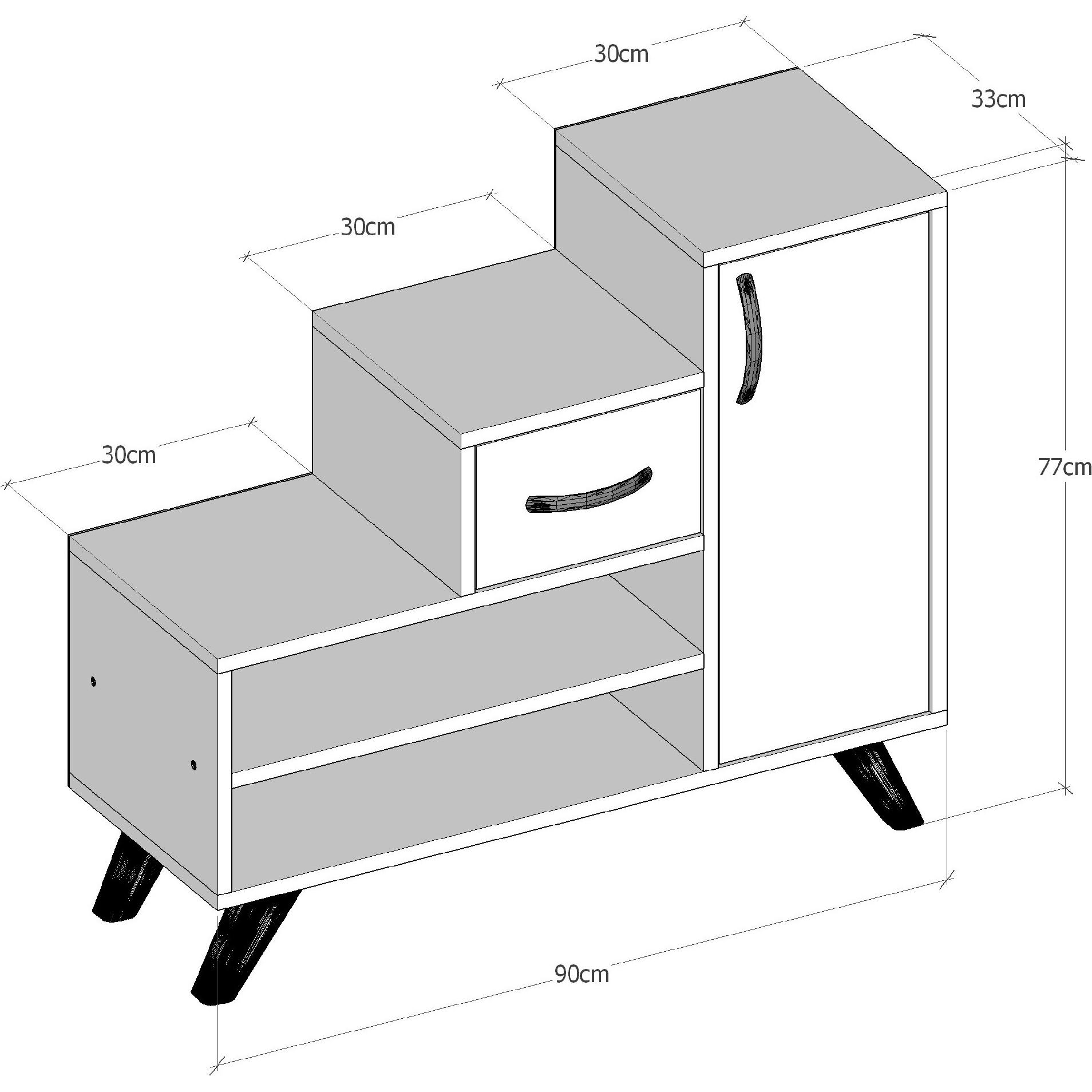 Thumbnail - Kalune Design, Schuhschrank, Annie (90 x 33 x 77 cm)