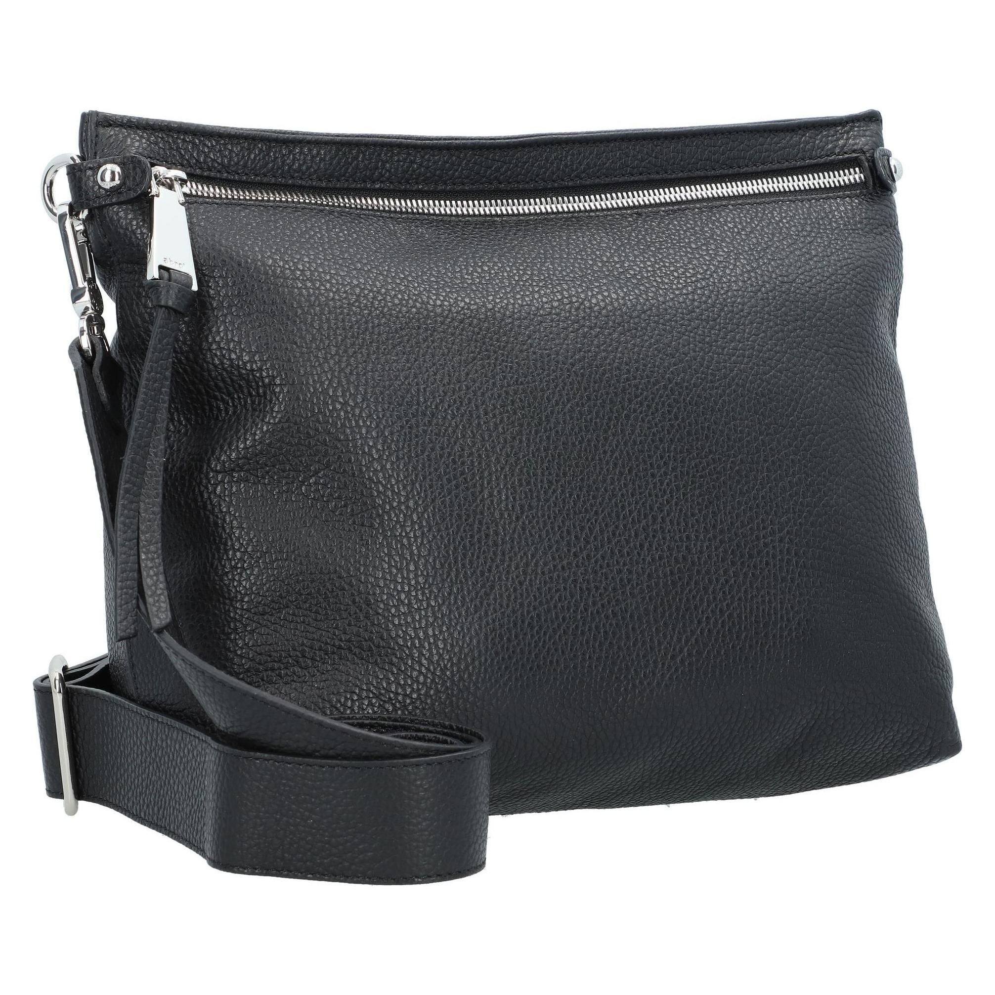 Abro, Handtasche, Adria Schultertasche Leder 27.5 Cm, Schwarz